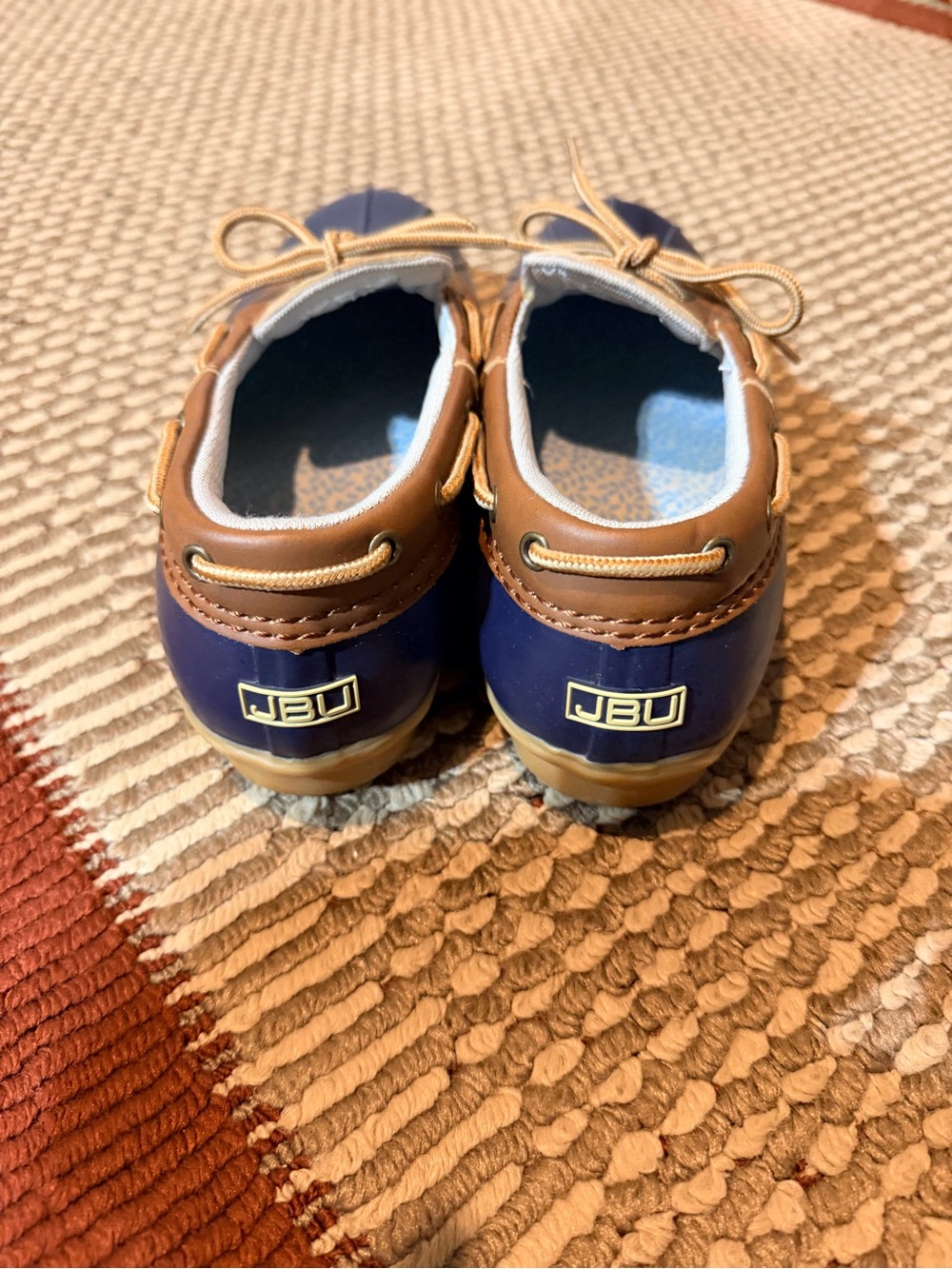 JBU Navy and Brown Waterproof Duck Shoes - Picture 2 of 5